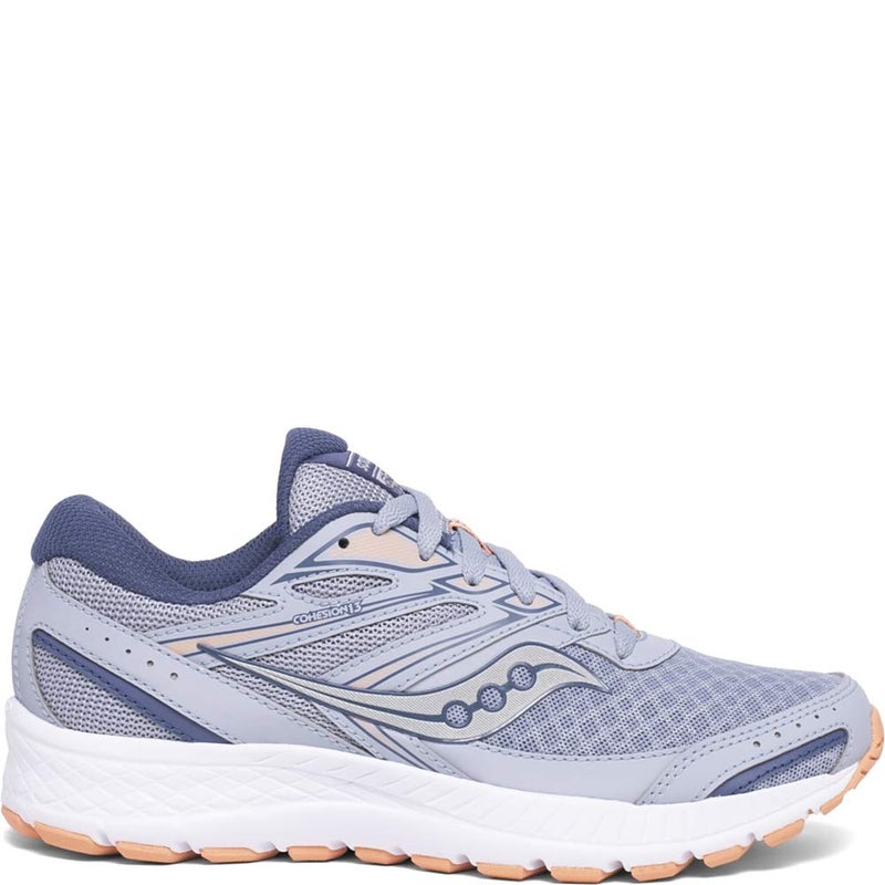 Saucony womens Cohesion 13 Running Shoe, Alloy/Coral/Sky, 8.5 US - Image 3
